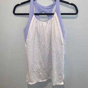 Ivivva Double Dutch 2 Layer Tank Purple White